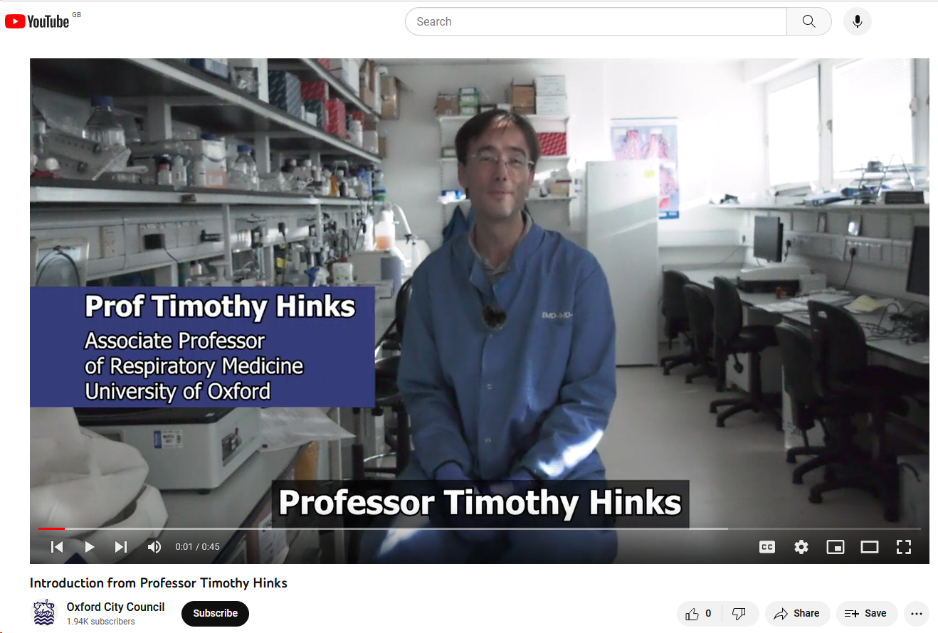 YouTube Timothy Hinks